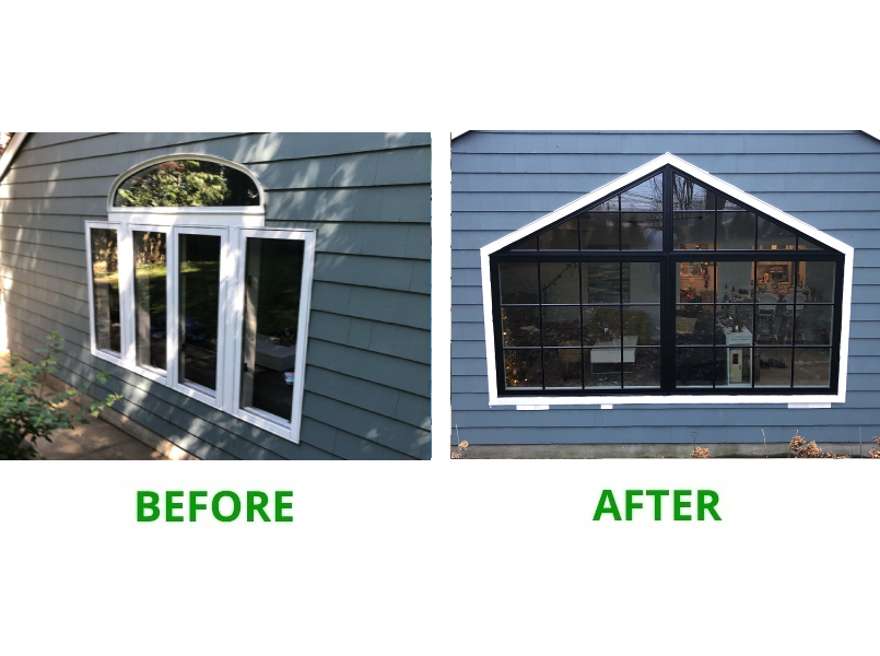 Custom shaped Andersen wood window in Fairfield